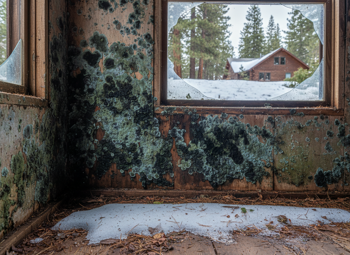 Mold Growth After Snow Melt In Blue Jay Mountain Homes